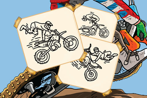 Motosiklet Boyama Kitabı