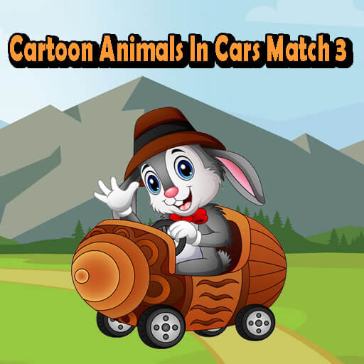 Cartoon Animals in Cars Match 3