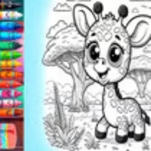 Coloring Book Cute Animals